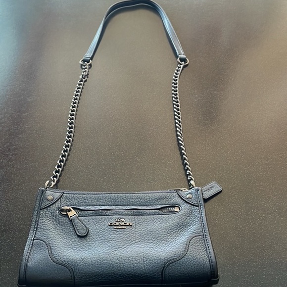 Coach Handbags - Coach Mickie F52646 denim blue leather